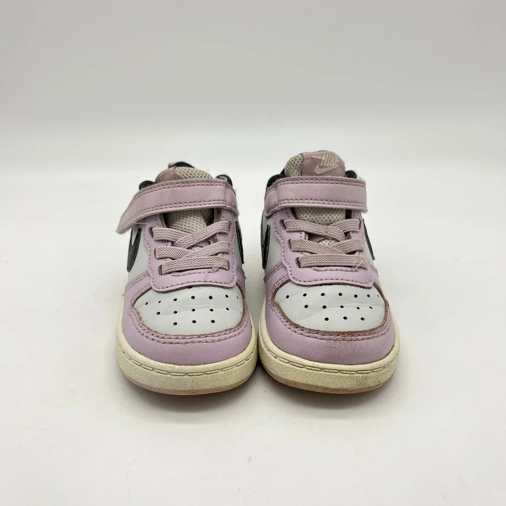 Nike Court‎ Borough Low 2 Lilac Toddler Sneakers Black Swoosh Size 6C